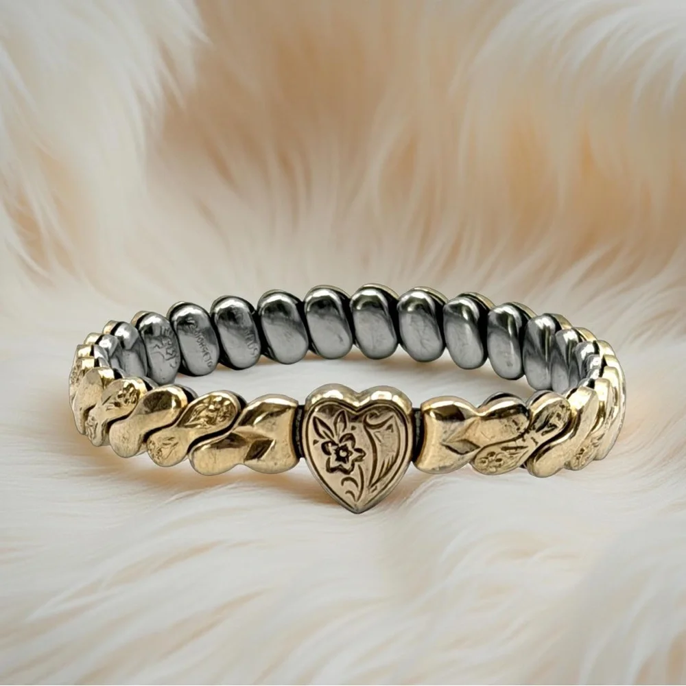 WWII Sweetheart Gold Filled Expansion Bracelet – Foster 12K GF, Petite Fit 4-5” - Picture 16 of 16